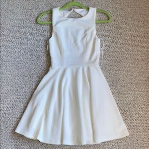 Lulus Gal About Town White Skater Dress